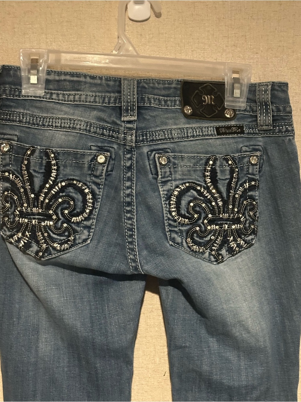 Miss Me Size 28 Rhinestone Embellished Signature Skinny Jeans Bling Studded - Picture 4 of 6